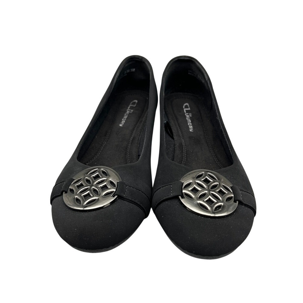 CL‎ By Laundry Wedge Comfort Flats Womens 8 Round Toe Minimal Classic Modern